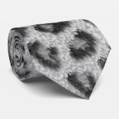 Fashionable leopardehuid fluffelbont, effect stropdas (Opgerold)