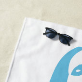 Fashionable Light Blue Dancing Girl Silhouette Strandlaken (In situ)