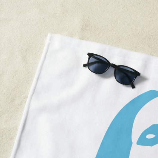 Fashionable Light Blue Dancing Girl Silhouette Strandlaken (In situ)