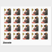 Fashionable Lovers Vierkante Sticker (Vel)