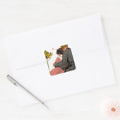 Fashionable Lovers Vierkante Sticker (Envelop)