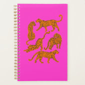 Fashionable luipaarden met rode lippen planner (Voorkant)