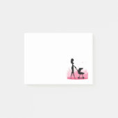 Fashionable Mammie Pushing Baby Carriage Post-it® Notes (Voorkant)