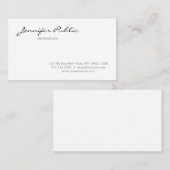 Fashionable Minimalistisch Trending Modern Plain Visitekaartje (Voorkant / Achterkant)