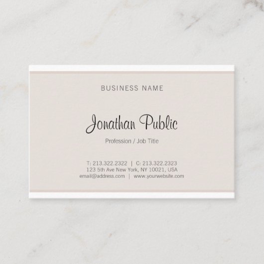 Fashionable minimalistische moderne, stijlvolle le visitekaartje (Voorkant)