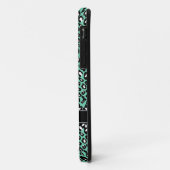 Fashionable Mint Leopard Print and Lace Case-Mate iPhone Case (Achterkant/links)