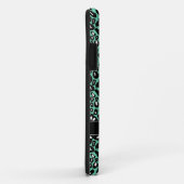 Fashionable Mint Leopard Print and Lace Case-Mate iPhone Case (Achterkant/rechts)