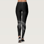 Fashionable Monochrome Urban Graffiti Smear Leggings (Achterkant)
