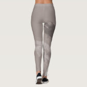 Fashionable Monochrome Urban Graffiti Smear Leggings (Achterkant)