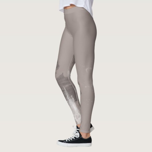 Fashionable Monochrome Urban Graffiti Smear Leggings (Links)