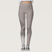 Fashionable Monochrome Urban Graffiti Smear Leggings (Voorkant)