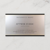 Fashionable Monogram Glamoureus Gold Silver Plain Visitekaartje (Achterkant)