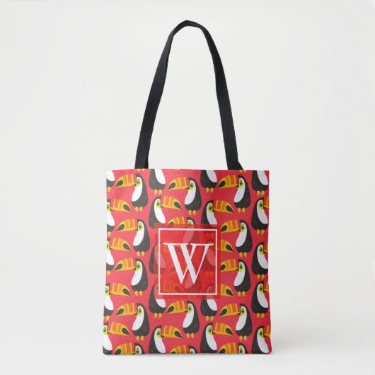 Fashionable Monogram Toucan Tote Bag (Voorkant)