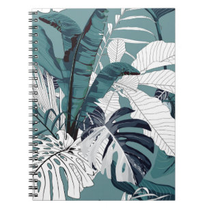 Fashionable naadloos tropisch patroon met tropica notitieboek