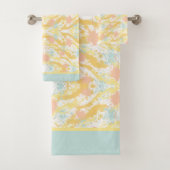 Fashionable Paint Splash Bath Towel Set Bad Handdoek (Insitu)