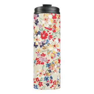 Fashionable patroon in kleine bloemen thermosbeker