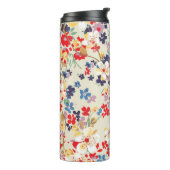 Fashionable patroon in kleine bloemen thermosbeker (Gedraaid links)