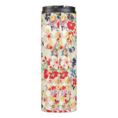 Fashionable patroon in kleine bloemen thermosbeker (Achterkant)