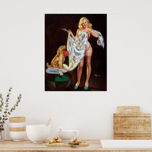 Fashionable Pin Up Poster (Keuken)
