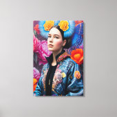 Fashionable prinses in een jas canvas afdruk (Voorkant)
