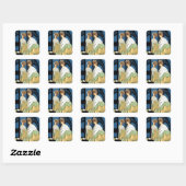 Fashionable Reflection Vierkante Sticker (Vel)