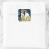 Fashionable Reflection Vierkante Sticker (Tas)