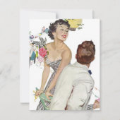 Fashionable Retro Cocktail Theme Uitnodigingen (Voorkant)