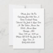 Fashionable Retro Cocktail Theme Uitnodigingen (Achterkant)