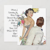 Fashionable Retro Cocktail Theme Uitnodigingen (Voorkant / Achterkant)