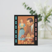 Fashionable Retro Fondue Party Thema Uitnodigingen (Staand voorkant)