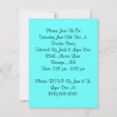 Fashionable Retro Fondue Party Thema Uitnodigingen (Achterkant)