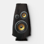 Fashionable Retro Wood Grain Speaker Trio Flesjeskoeler (Voorkant)