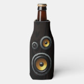 Fashionable Retro Wood Grain Speaker Trio Flesjeskoeler (Fles Voorkant)