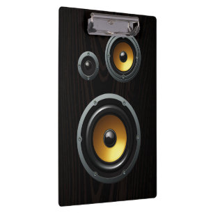 Fashionable Retro Wood Grain Speaker Trio Klembord