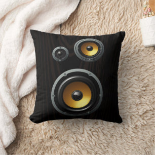 Fashionable Retro Wood Grain Speaker Trio Kussen
