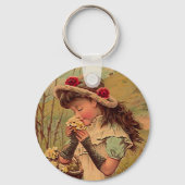 Fashionable  Roos Victoriaans SLEUTELHANGER (Voorkant)