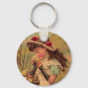 Fashionable Roos Victoriaans SLEUTELHANGER