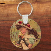 Fashionable  Roos Victoriaans SLEUTELHANGER (Voorkant)