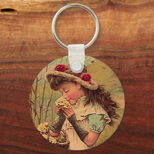 Fashionable  Roos Victoriaans SLEUTELHANGER (Voorkant)