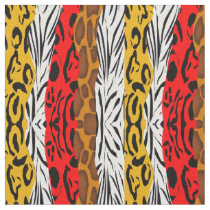 Fashionable Safari Animal Skin Mix gevlekt Stof