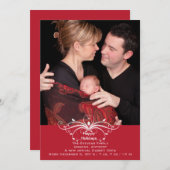 Fashionable Scroll - Foto Holiday Card Feestdagenkaart (Voorkant / Achterkant)