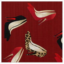 Fashionable Stiletto High Heels Fabric Stof