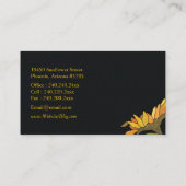 Fashionable Sunflower Professional Visitekaartje (Achterkant)
