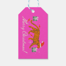 Fashionable tijger met rode lippen en pet cadeau l