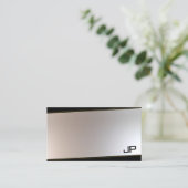 Fashionable Unique Monogram Glamor Gold Silver Visitekaartje (Staand voorkant)