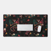Fashionable & Unique Red Snake Mix Floral Black Bureaumat (Keyboard & Muis)