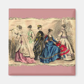 Fashionable Victoriaans Dames Magnet (Voorkant)