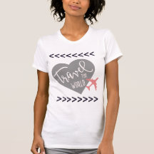 Fashionable, vrouwen, dames, reisshirt.