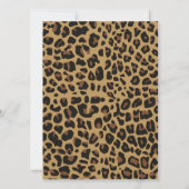 Fashionable Wild Jaguar Pattern Weddenschap Kaart (Achterkant)