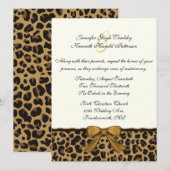 Fashionable Wild Jaguar Pattern Weddenschap Kaart (Voorkant / Achterkant)